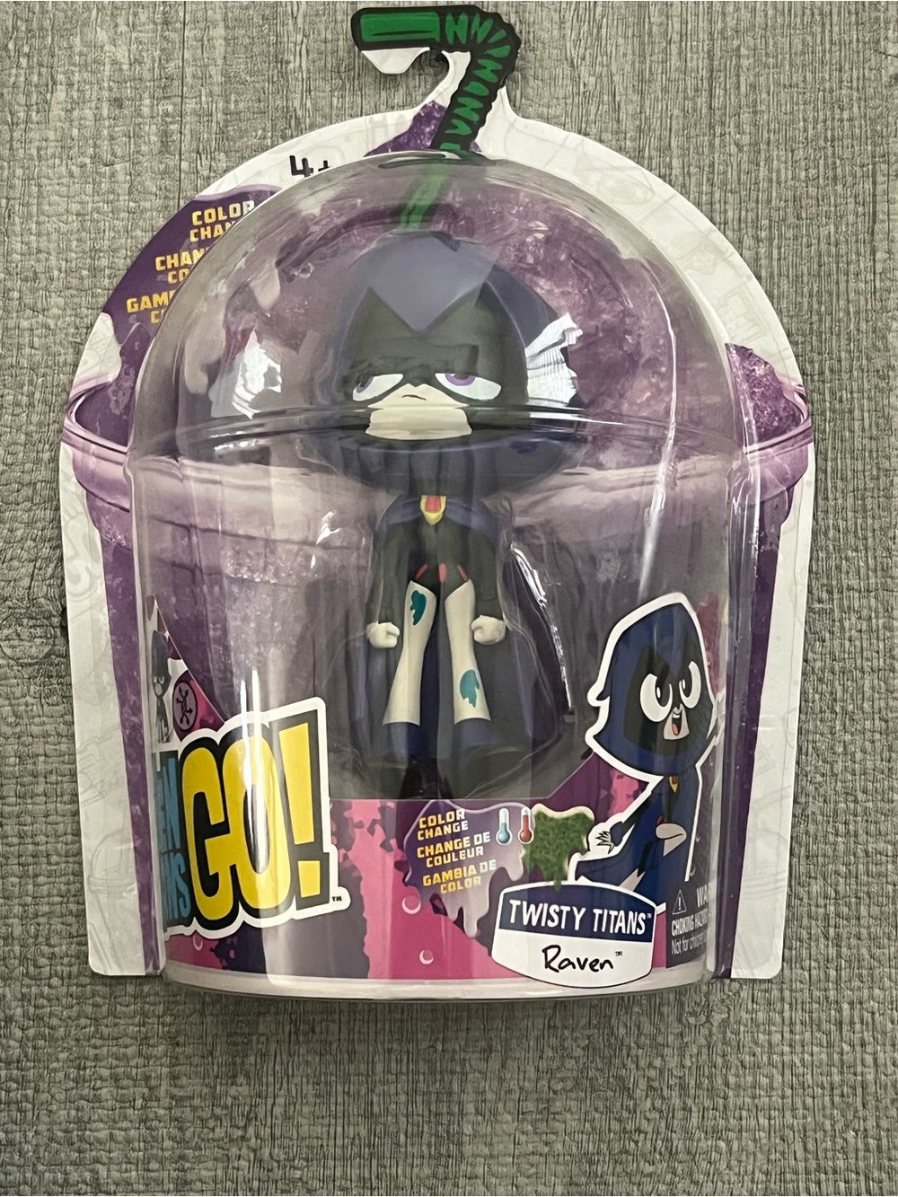 Twisty Titans Teen Titans Go! Raven Color Change Figure Purple/Black Unopened